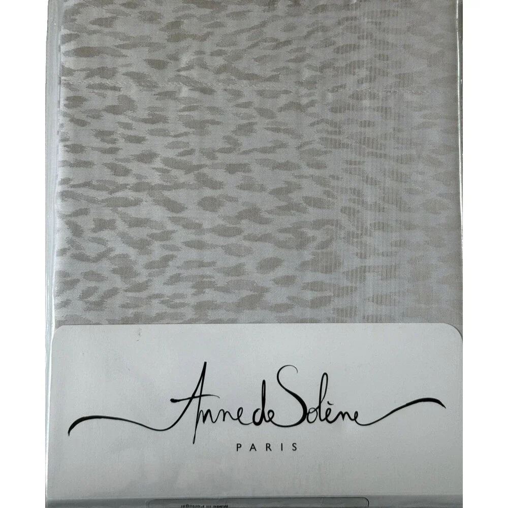 Anne De Solene Caractere Boudoir Sham Satin Jacquard Cotton Beige Leopard 12x16